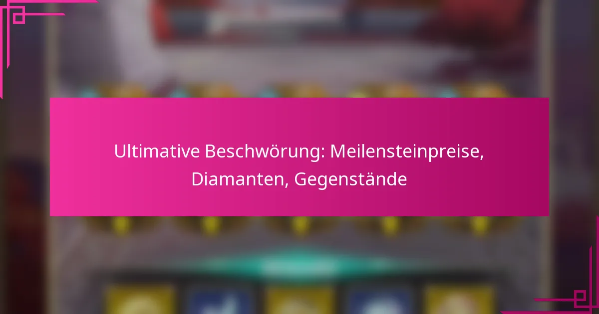 Ultimative Beschwörung: Meilensteinpreise, Diamanten, Gegenstände